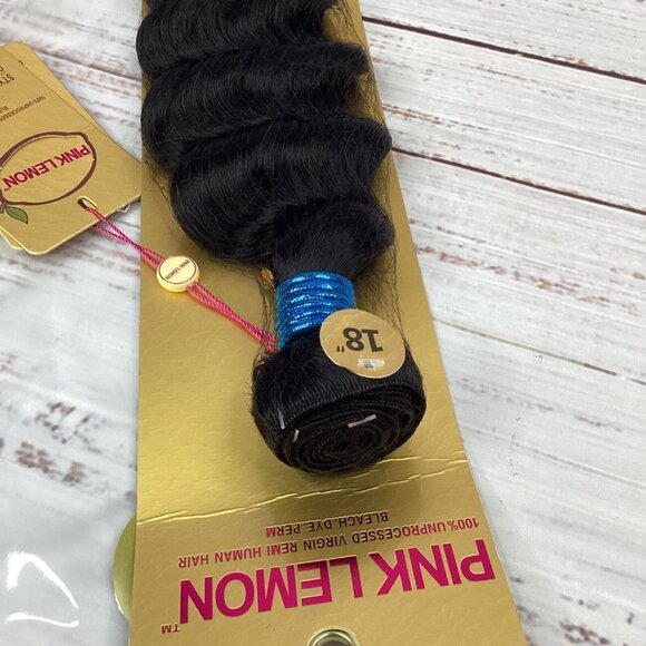 18” Deep Wave Brazilian Human Hair Natural (dark) Extensions - Picture 3 of 4